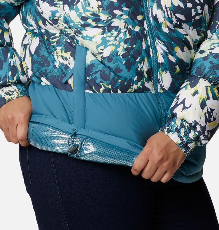 Women's Columbia Pike Lake II Insulated Jackets Turquoise / Flower | Plus Size CA-F05LA